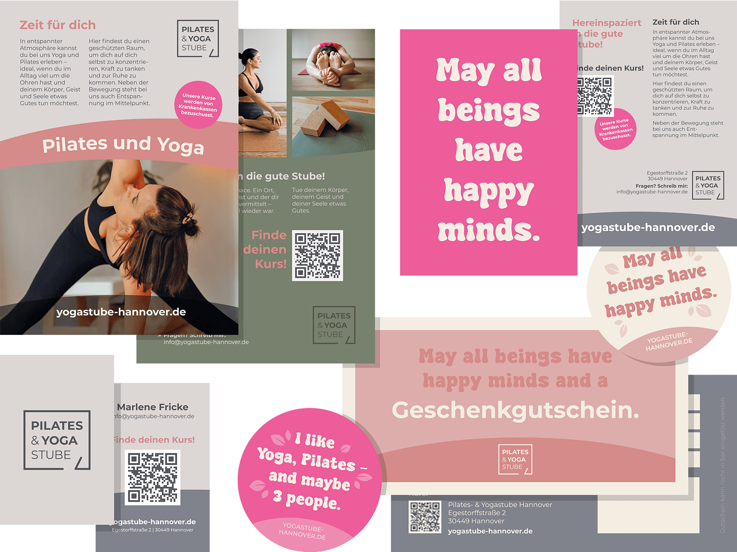Drucksachen für die Yoga- und Pilatesstube Hannover